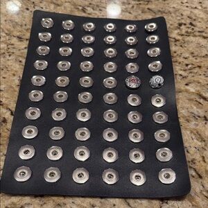 Snap jewelry storage / display mat for 60 snap-in buttons - EUC!